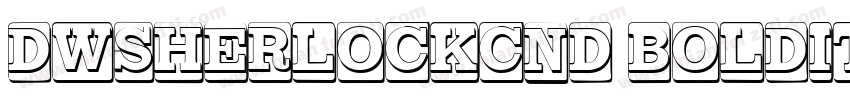 DWSherlockCnd BoldItalic字体转换